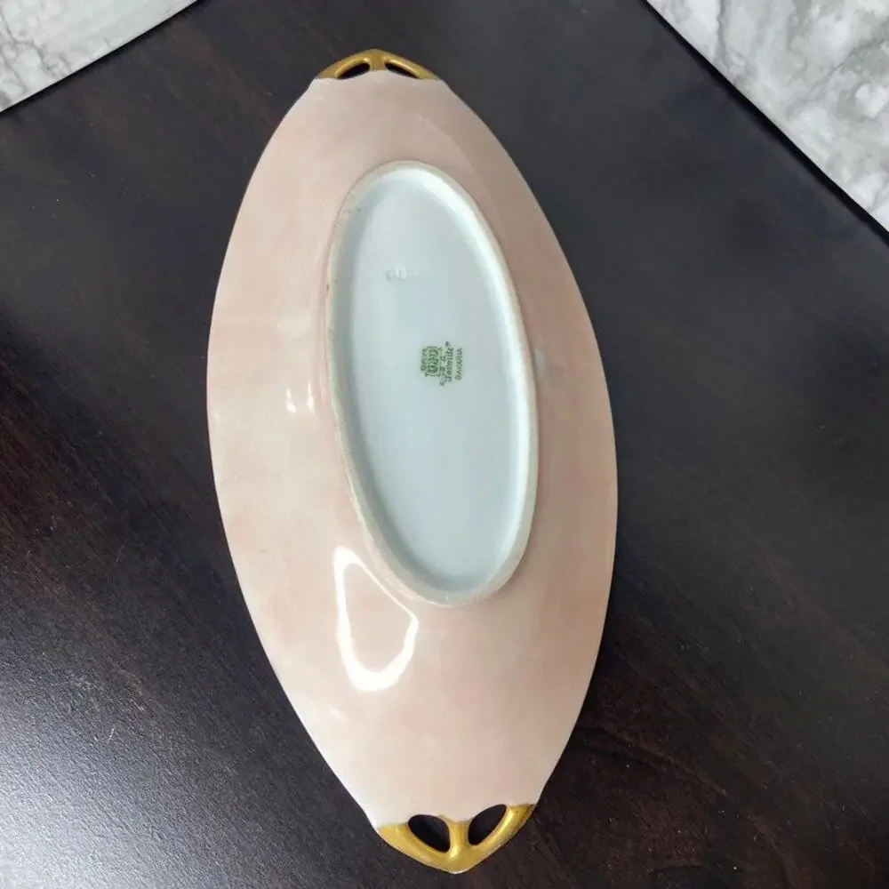 Vintage Bavarian Lusterware China Serving Dish